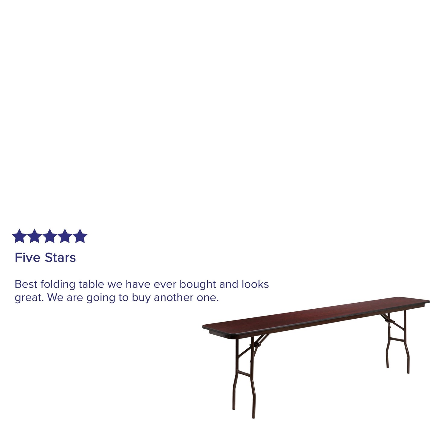 Floyd 8-Foot High Pressure Mahogany Laminate Folding Training Table - SchoolOutlet