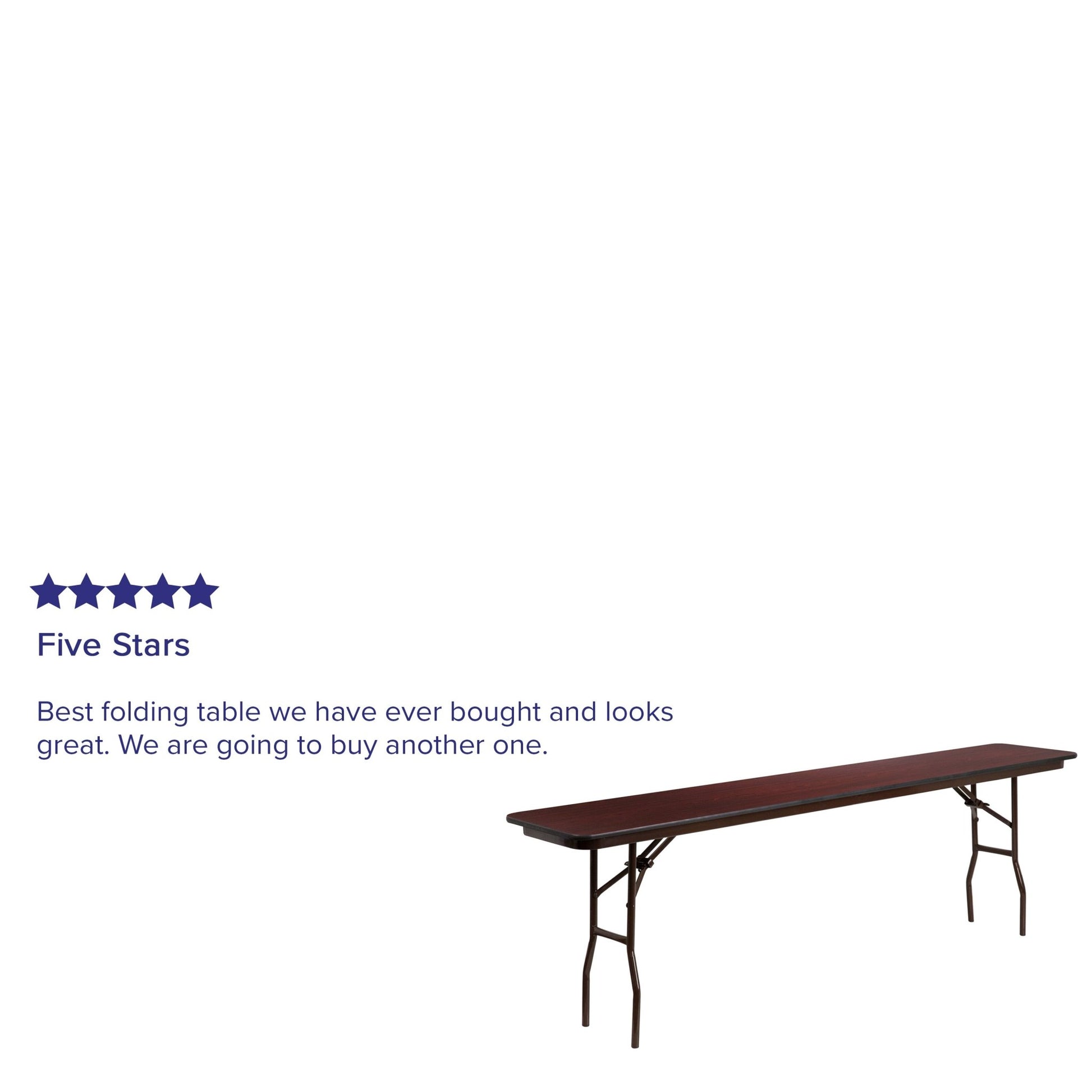 Floyd 8-Foot High Pressure Mahogany Laminate Folding Training Table - SchoolOutlet