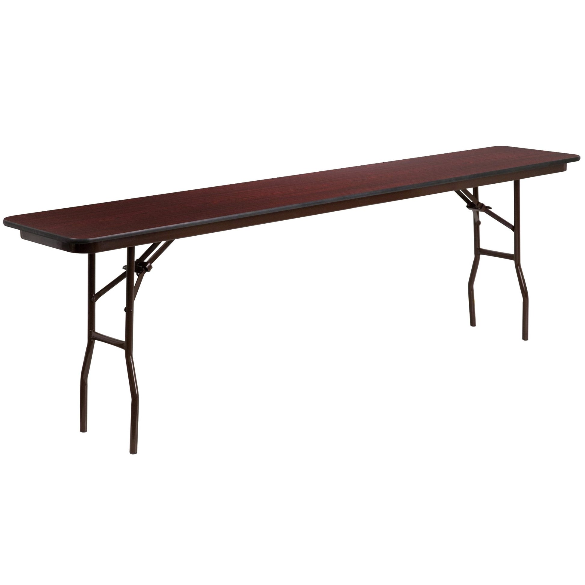 Floyd 8-Foot High Pressure Mahogany Laminate Folding Training Table - SchoolOutlet