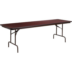 Flash Furniture Rectangular High Pressure Mahogany Laminate Folding Training Table - 30'' x 96''(FLA-YT-3096-HIGH-WAL-GG)