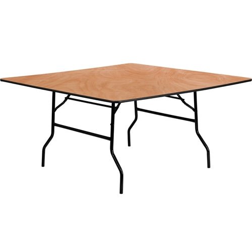 Flash Furniture 60'' Square Wood Folding Banquet Table(FLA-YT-WFFT60-SQ-GG) - SchoolOutlet