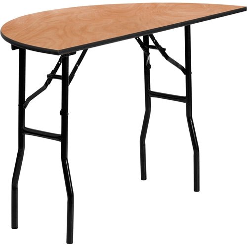 Flash Furniture 48'' Half-Round Wood Folding Banquet Table(FLA-YT-WHRFT48-HF-GG) - SchoolOutlet