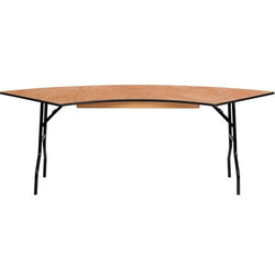 Flash Furniture 7.25 FT. x 2.5 FT. Serpentine Wood Folding Banquet Table(FLA-YT-WSFT60-30-SP-GG)