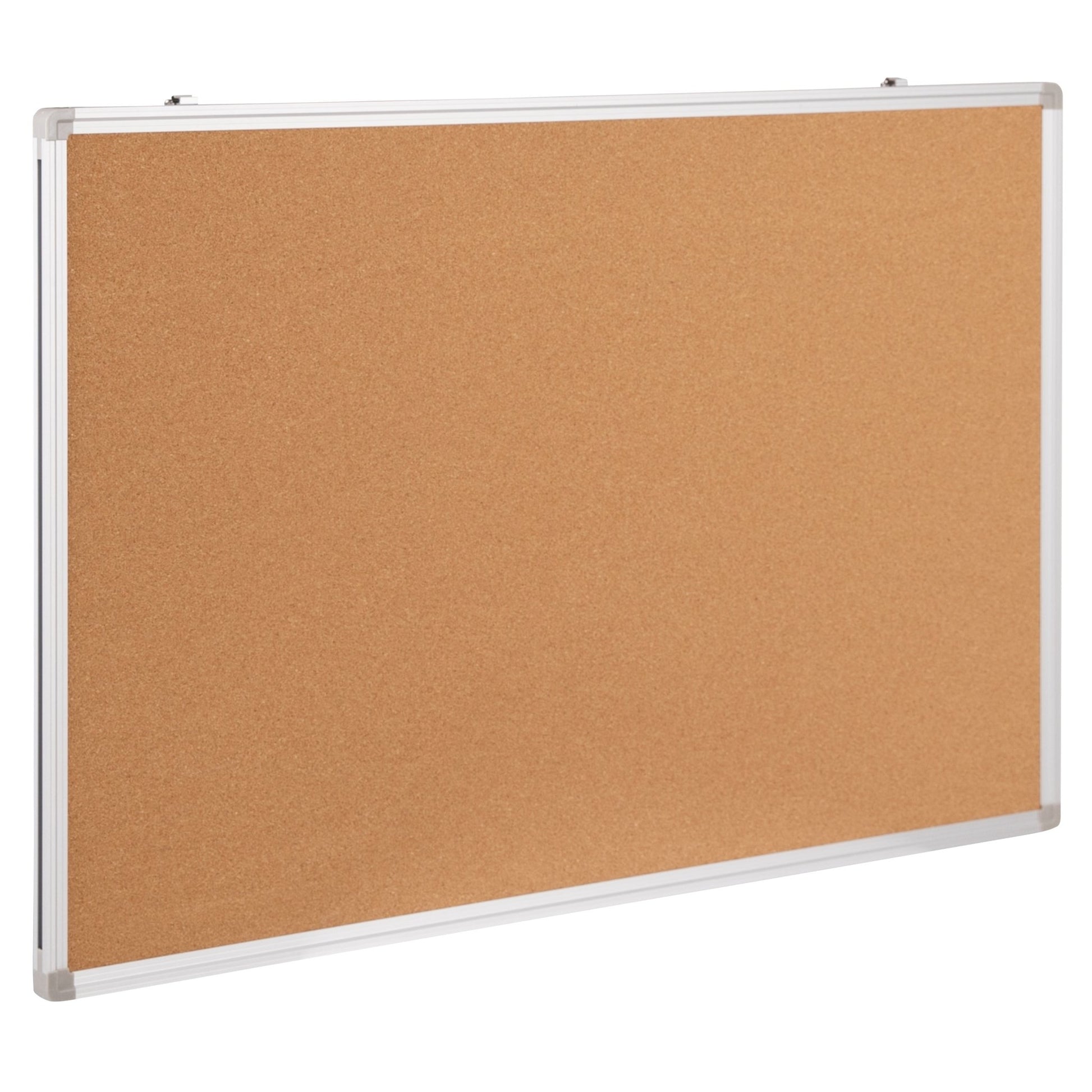 HERCULES Series 35.5"W x 23.5"H Natural Cork Board with Aluminum Frame - SchoolOutlet