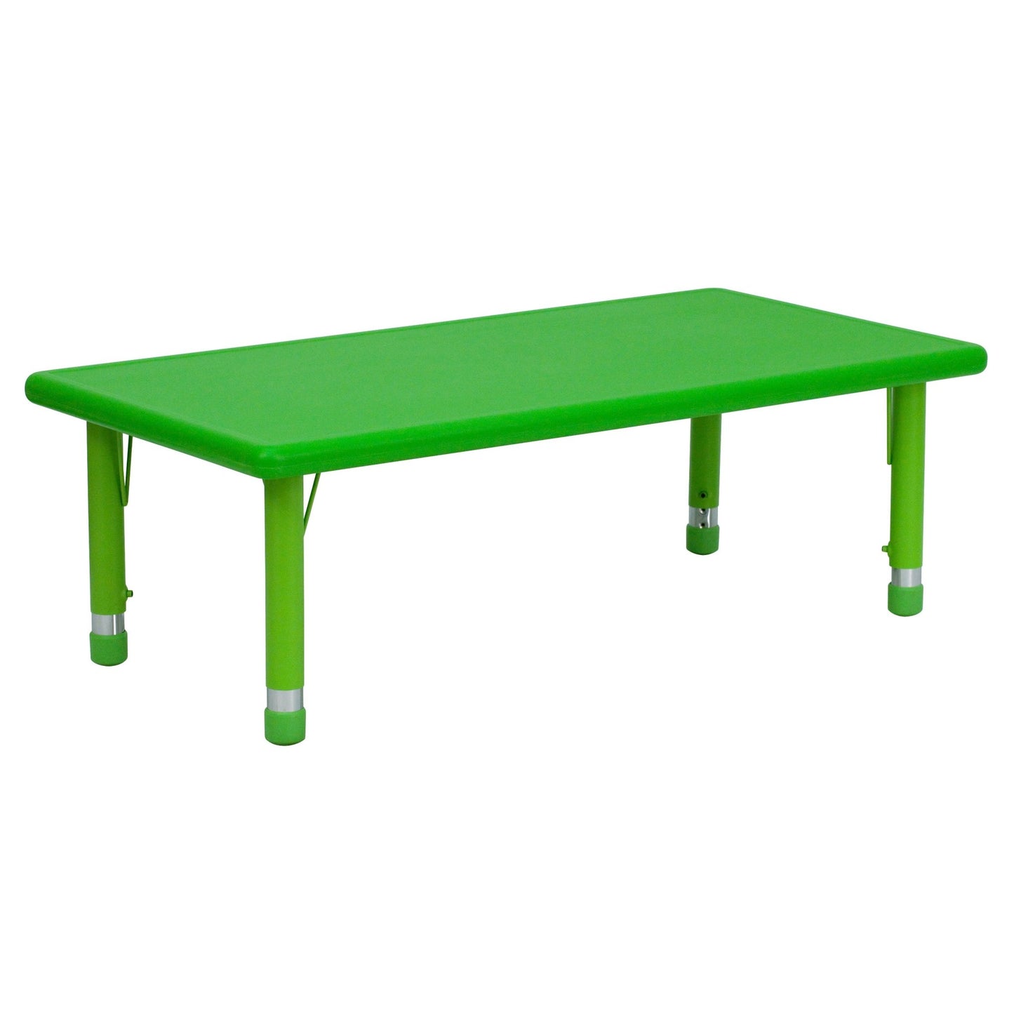 Wren 24''W x 48''L Rectangular Plastic Height Adjustable Activity Table - SchoolOutlet