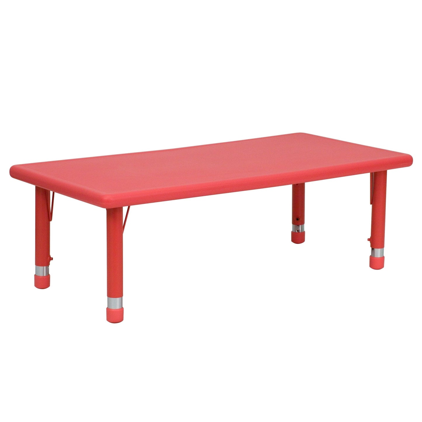 Wren 24''W x 48''L Rectangular Plastic Height Adjustable Activity Table - SchoolOutlet