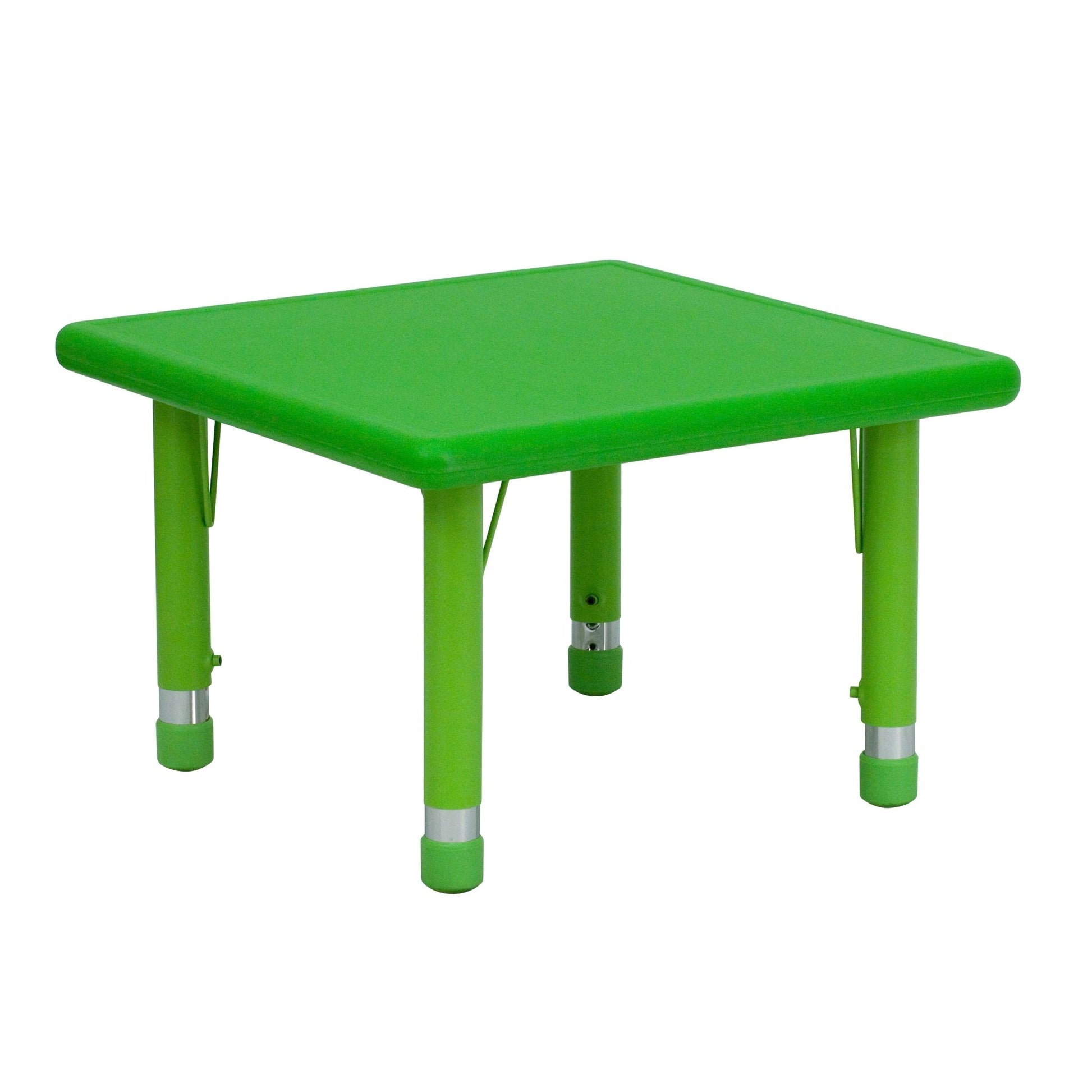 Wren 24'' Square Plastic Height Adjustable Activity Table - SchoolOutlet