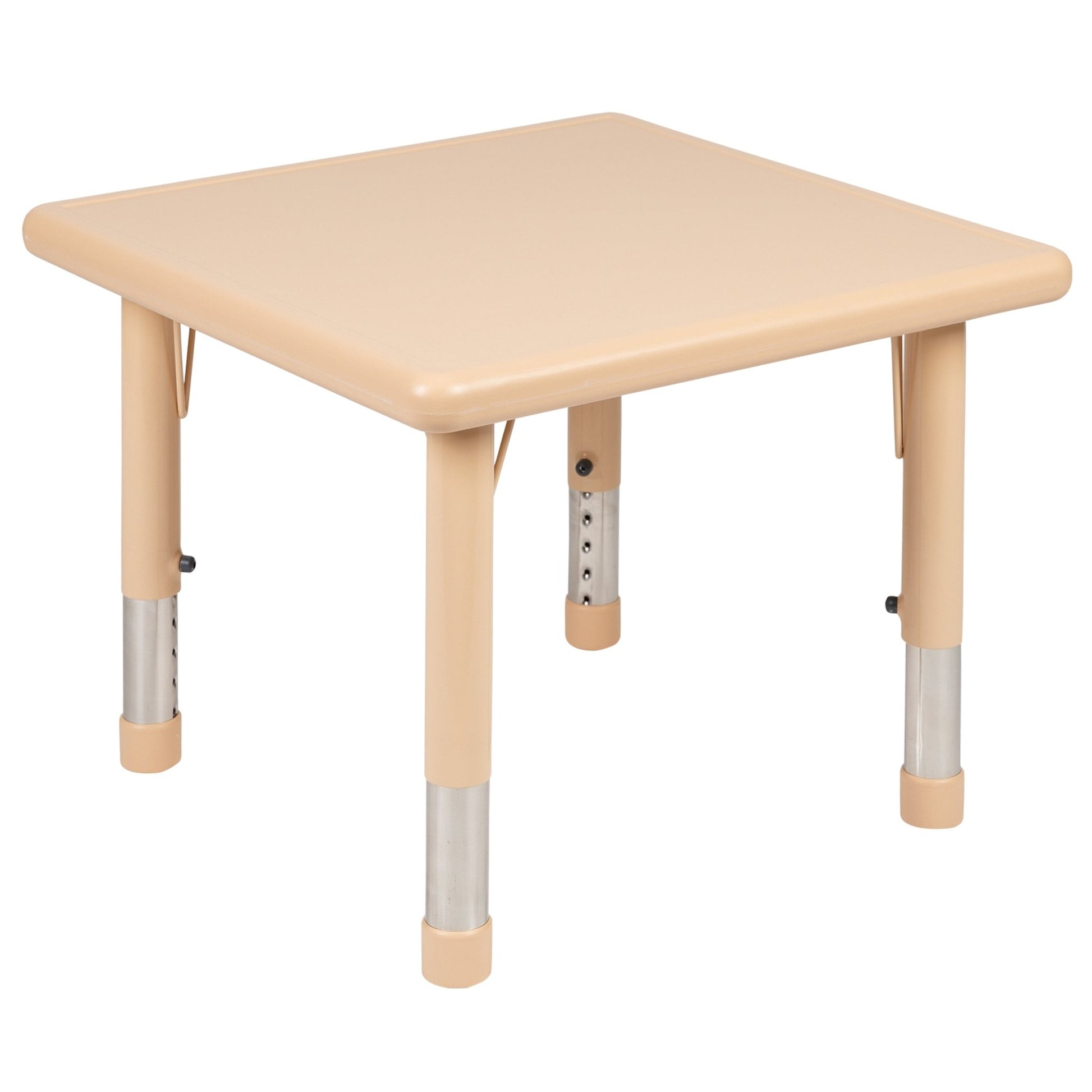 Wren 24'' Square Plastic Height Adjustable Activity Table - SchoolOutlet