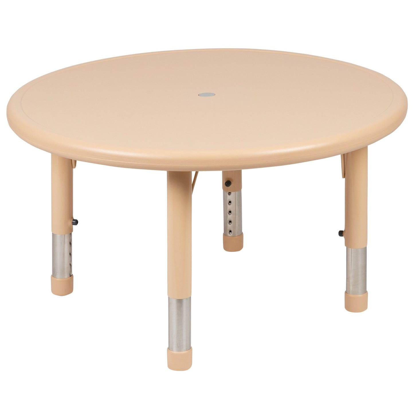 Wren 33'' Round Plastic Height Adjustable Activity Table - SchoolOutlet