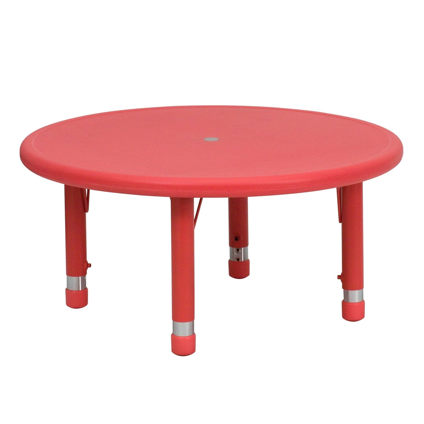 Wren 33'' Round Plastic Height Adjustable Activity Table - SchoolOutlet