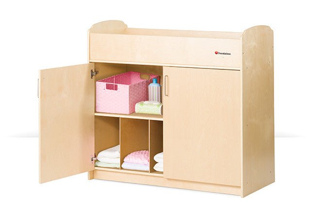 Foundations Serenity Wood Changing Table Cabinet - Natural (FOU-1771047) - SchoolOutlet