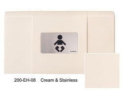 Foundations Ultra Horizontal Baby Diaper Changing Station - Cream & Stainless (FOU-200-EH-08)