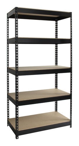 Iron Horse 3800 Riveted Steel Shelving, 5-Shelf Unit, 18"D x 36"W x 72"H - SchoolOutlet