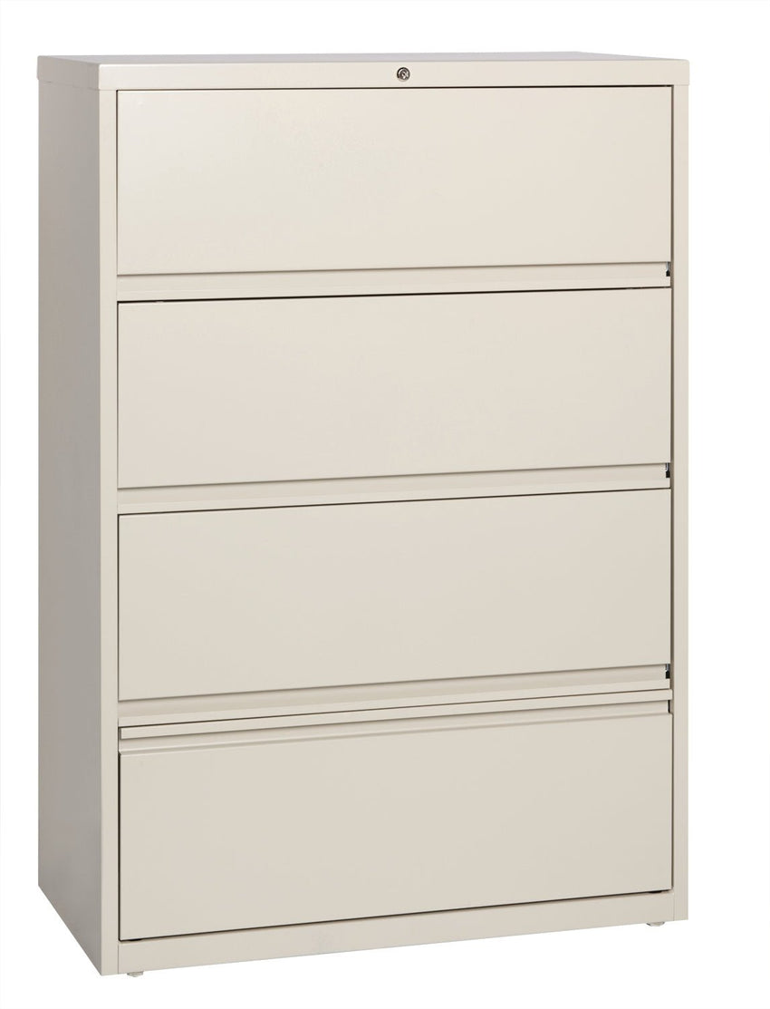 Hirsh 36 inch Wide 4 Drawer Metal Lateral File Cabinet with Roll-Out Shelves for Home and Office, Holds Letter, Legal and A4 Hanging Folders - SchoolOutlet