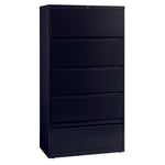 Hirsh 36 inch Wide 5 Drawer Metal Lateral File Cabinet with Roll-Out Shelves for Home and Office, Holds Letter, Legal and A4 Hanging Folders - SchoolOutlet