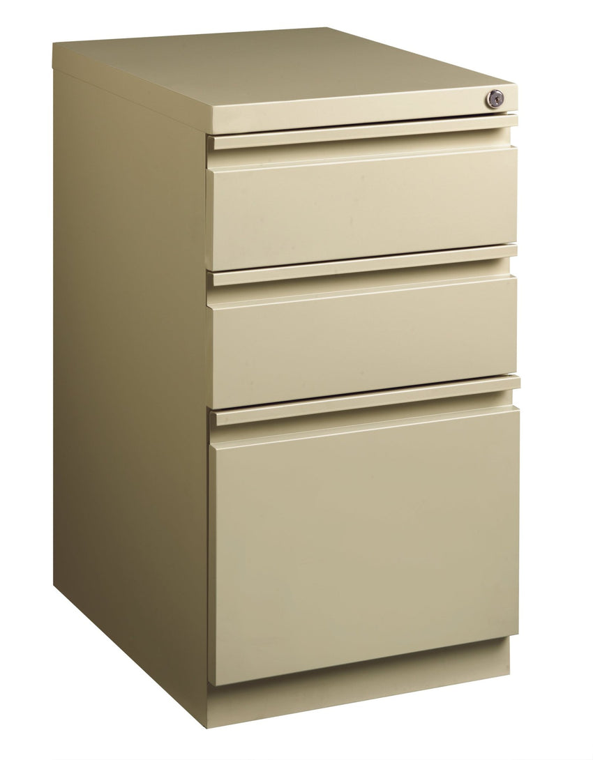 Hirsh 20" Deep Mobile Pedestal File Cabinet 3 Drawer Box-Box-File, Letter Width - SchoolOutlet