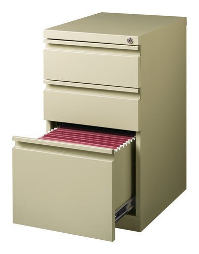 Hirsh 20" Deep Mobile Pedestal File Cabinet 3 Drawer Box-Box-File, Letter Width - SchoolOutlet