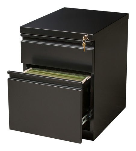 Hirsh 20" Deep Mobile Pedestal File Cabinet 2 Drawer Box-File, Letter Width - SchoolOutlet