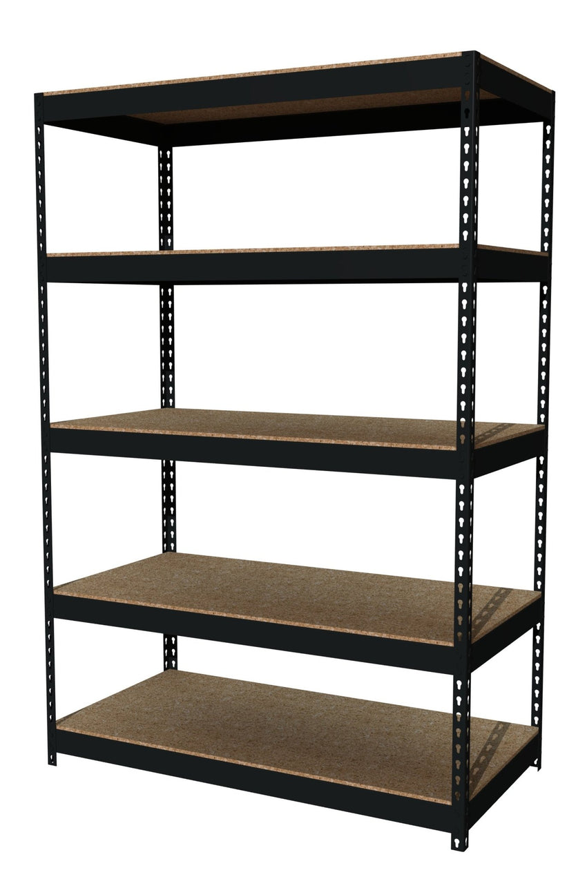 Iron Horse 3800 Riveted Steel Shelving, 5-Shelf Unit, 24"D x 48"W x 72"H - SchoolOutlet