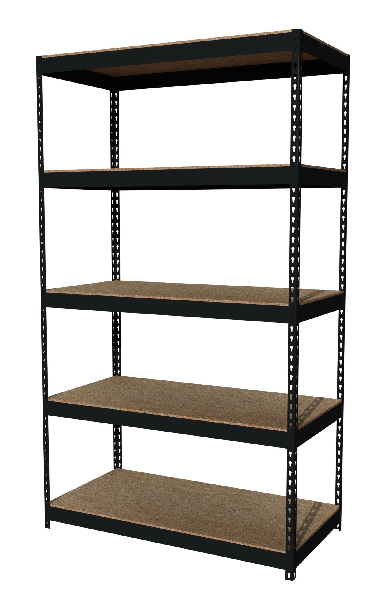 Iron Horse 3800 Riveted Steel Shelving, 5-Shelf Unit, 24"D x 48"W x 84"H - SchoolOutlet