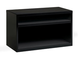 Hirsh 36 Inch Wide Low Credenza Metal Lateral Cabinet with Open Shelves for Home and Office