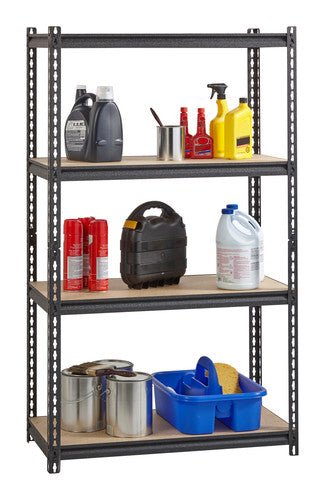 Iron Horse 2300 Riveted Steel Shelving 4-Shelf Unit, 18"D x 36"W x 60"H - SchoolOutlet