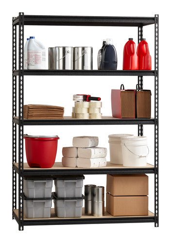 Iron Horse 2300 Riveted Steel Shelving 5-Shelf Unit, 18"D x 48"W x 72"H - SchoolOutlet