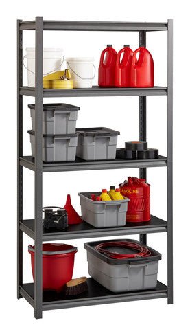 Iron Horse 3200 Riveted Steel Shelving 5-Shelf Unit, 18"D x 36"W x 72"H - SchoolOutlet