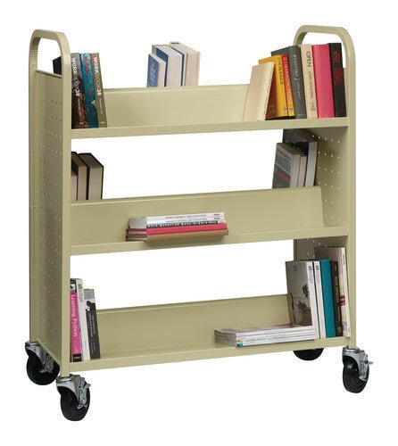 Hirsh Double-sided Mobile Book Cart for Schools - SchoolOutlet