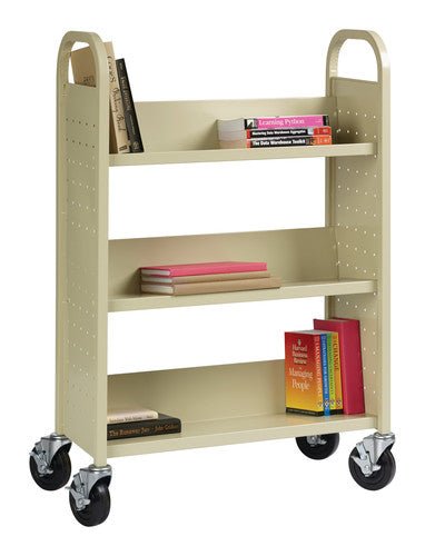 Hirsh Single-sided Mobile Book Cart for Schools - SchoolOutlet