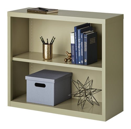 Hirsh 2 Shelf Metal Bookcase, 30in. Height - SchoolOutlet