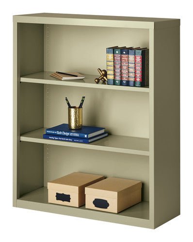 Hirsh 3 Shelf Metal Bookcase, 42in. Height - SchoolOutlet