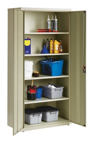 Hirsh Welded Steel Storage Cabinet with 4 Shelves, 18"D x 36"W x 72"H - SchoolOutlet