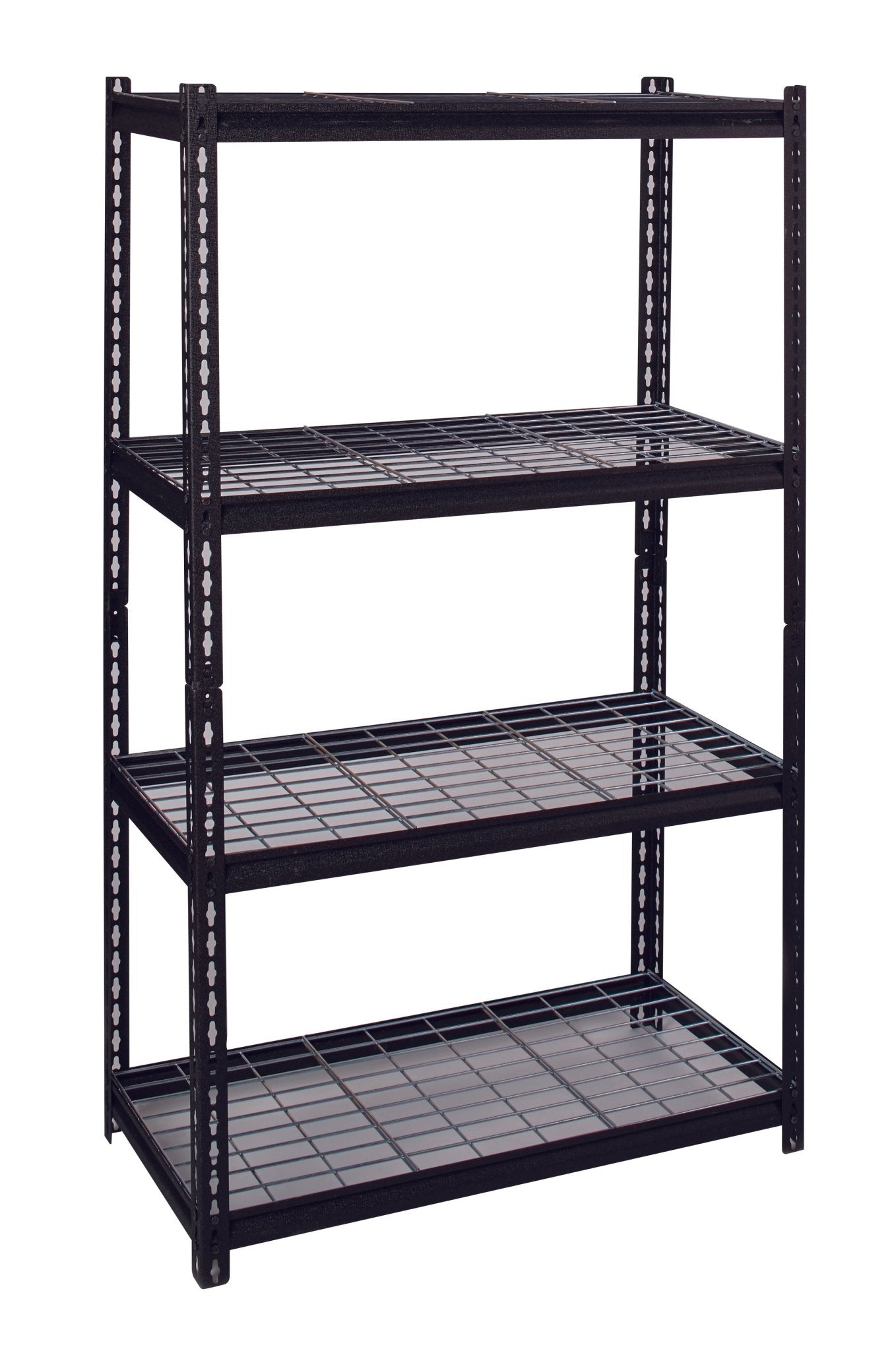 Iron Horse 2300 Riveted Steel Wire Deck Shelving 4-Shelf Unit, 18"D x 36"W x 60"H - SchoolOutlet