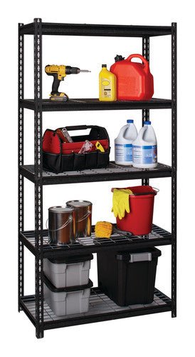 Iron Horse 2300 Riveted Steel Wire Deck Shelving, 5-Shelf, 18"D x 36"W x 72"H - SchoolOutlet