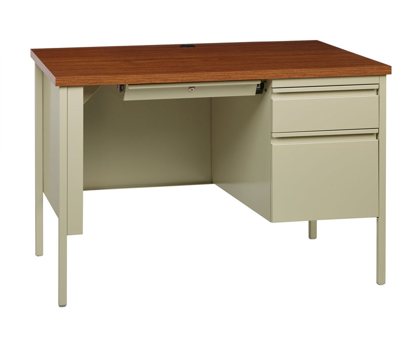 Hirsh Right Hand Single Pedestal File Office Desk for Home, Office, or School, 24"D x 45"W - SchoolOutlet