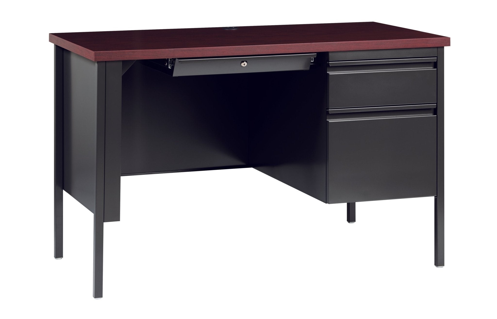 One Side File Desk Hirsh Right Hand Single Pedestal File Office Desk for Home, Office, or ...