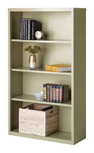 Hirsh 4 Shelf Metal Bookcase, 60in. Height - SchoolOutlet