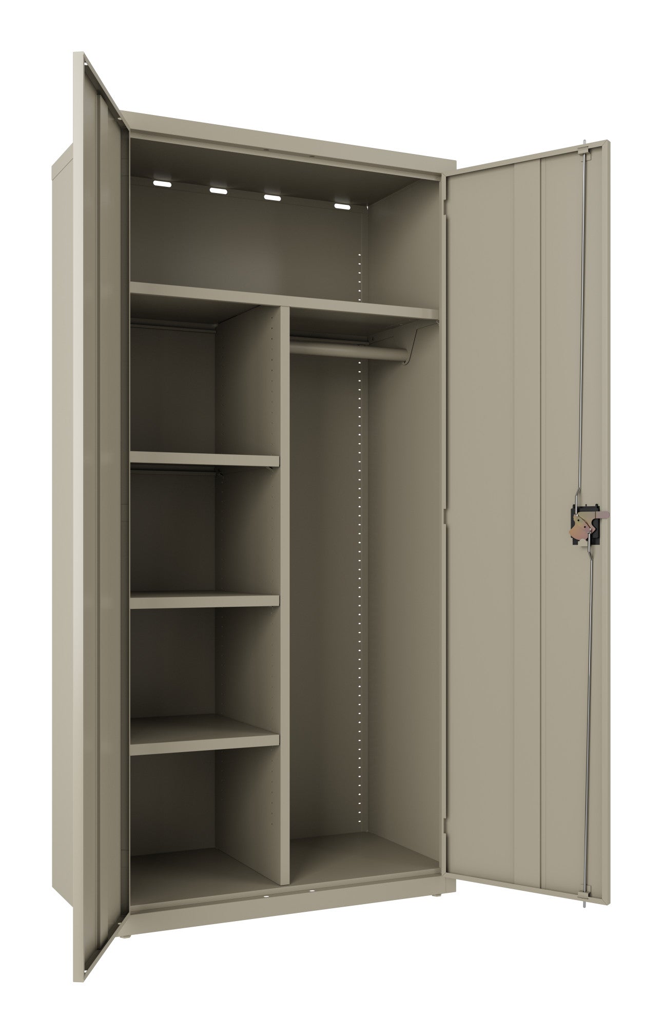 Hirsh Combo Wardrobe Cabinet, 18"D x 36"W x 72"H - SchoolOutlet