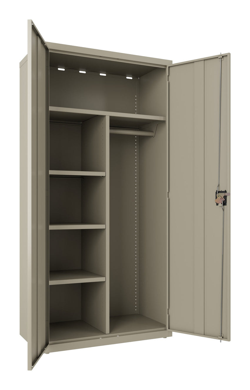 Hirsh Combo Wardrobe Cabinet, 18"D x 36"W x 72"H - SchoolOutlet