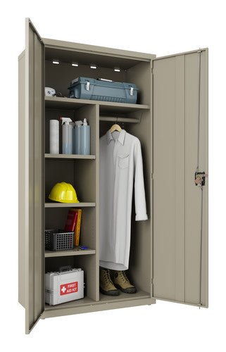 Hirsh Combo Wardrobe Cabinet, 18"D x 36"W x 72"H - SchoolOutlet