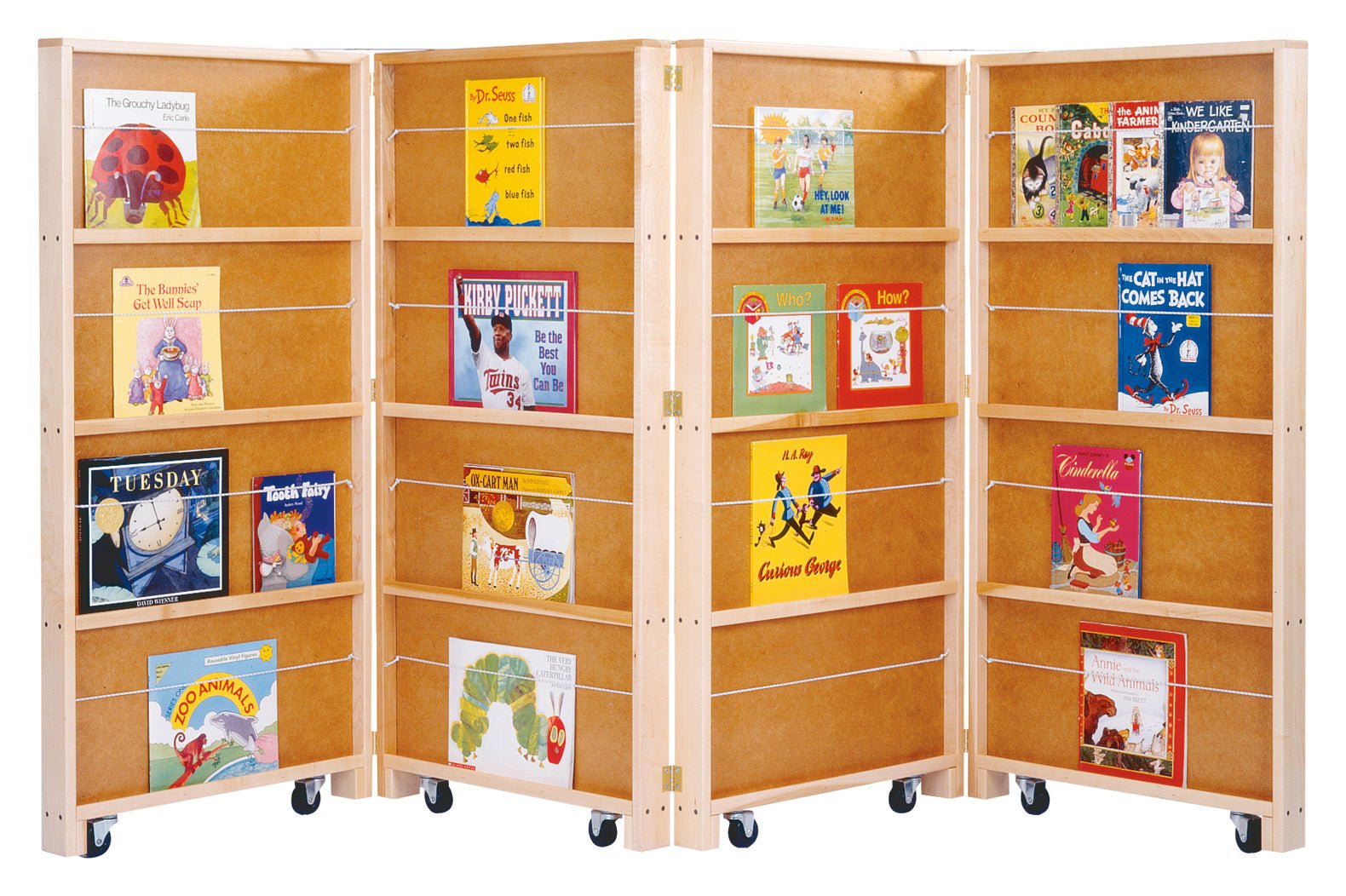Jonti-Craft Mobile Library Bookcase - Four Sections (Jonti-Craft JON-0267JC) - SchoolOutlet