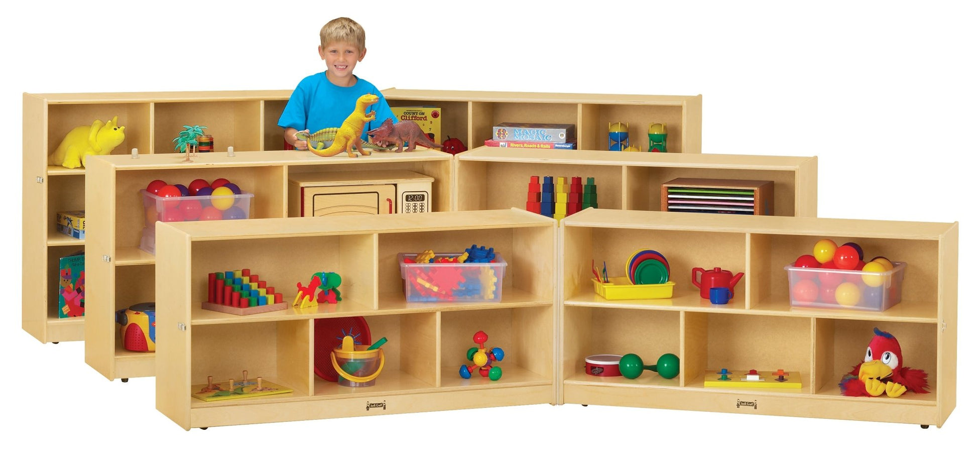 Jonti-Craft Baltic Birch Fold-n-Lock Storage Unit - Toddler (Jonti-Craft JON-0326JC) - SchoolOutlet