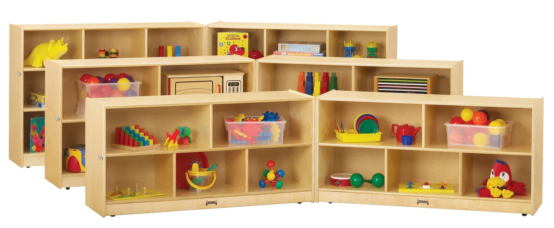 Jonti-Craft Baltic Birch Fold-n-Lock Storage Unit - Toddler (Jonti-Craft JON-0326JC) - SchoolOutlet
