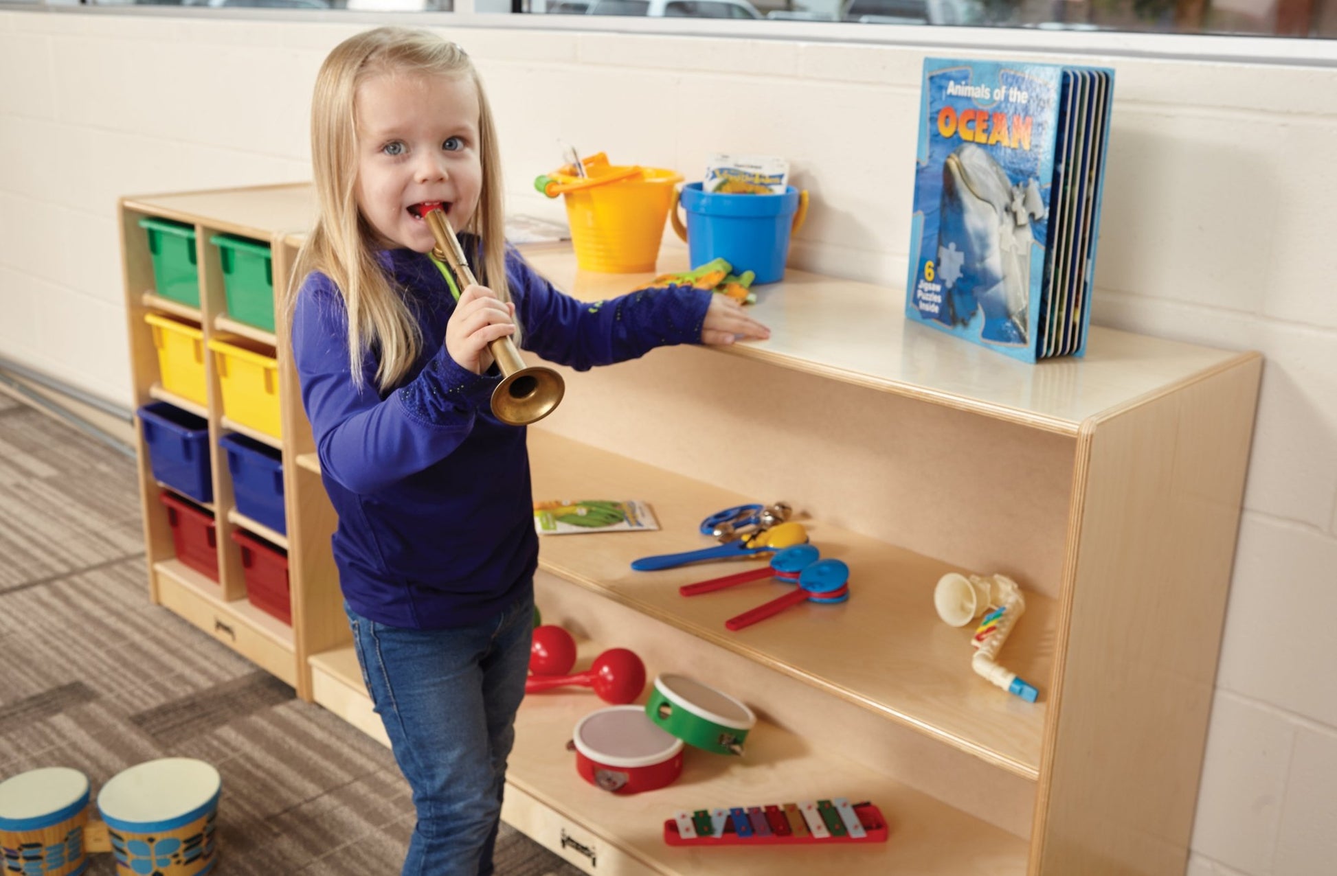 Jonti-craft Low Straight Shelf Mobile Unit (Jonti-Craft JON-0393JC) - SchoolOutlet