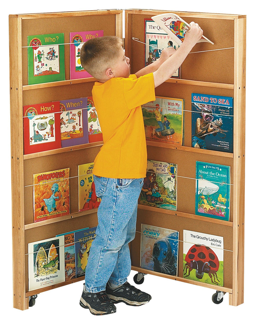 Jonti-Craft Mobile Library Bookcase - Two Sections (Jonti-Craft JON-2671JC) - SchoolOutlet