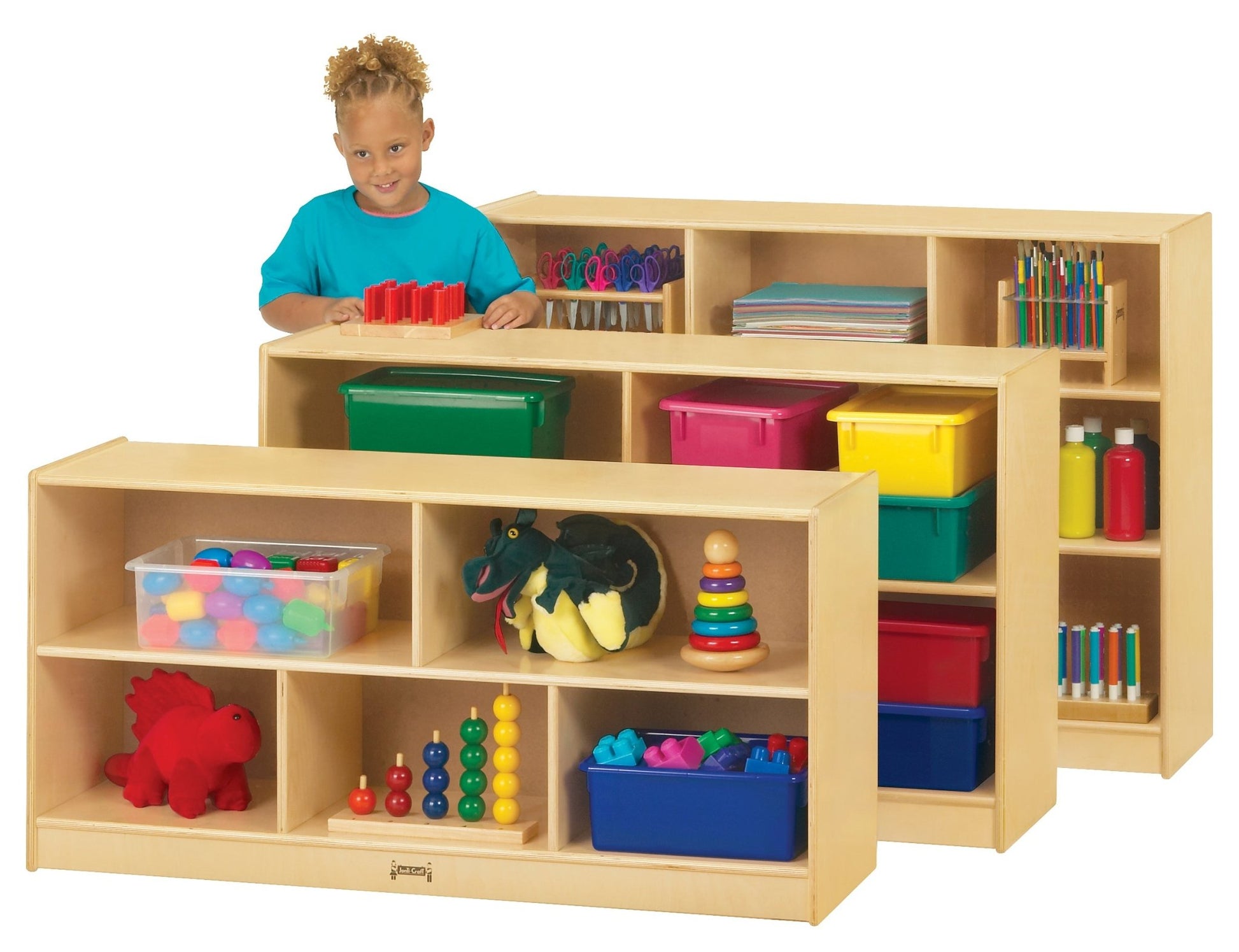 Jonti-Craft Baltic Birch Super-Sized Mobile Storage Unit (Jonti-Craft JON-2691JC) - SchoolOutlet
