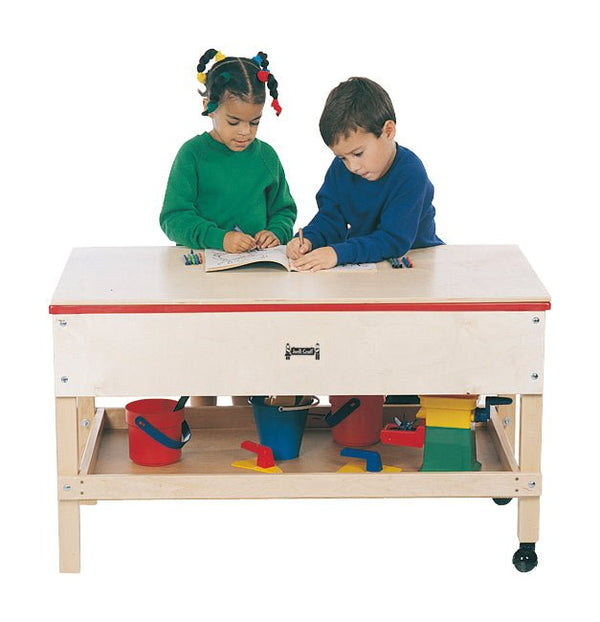 Jonti-Craft Building Table With Brick Compatible Top- Clear Storage