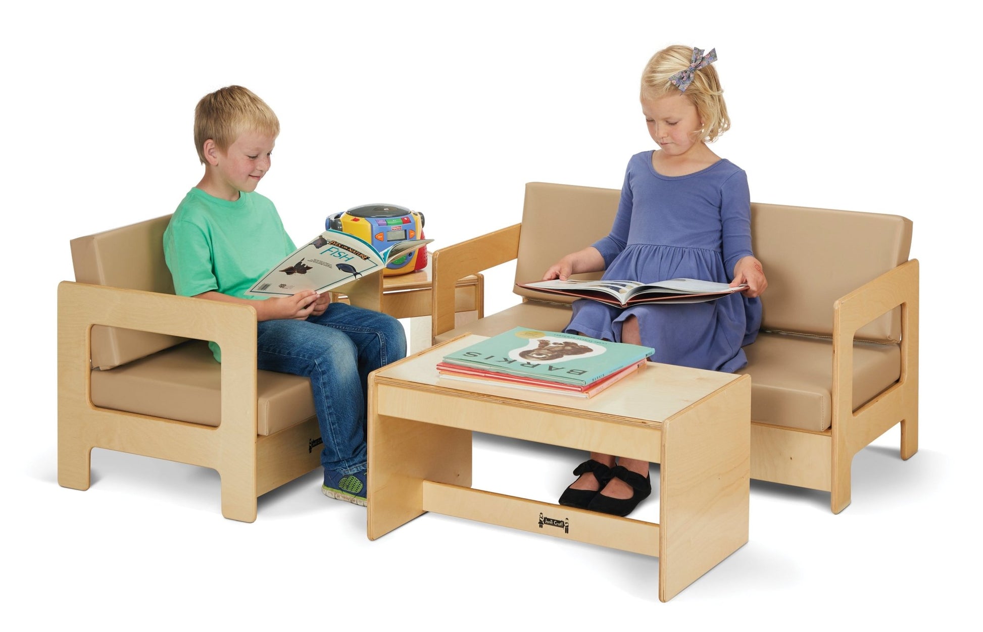 Jonti-Craft Living Room 4 Piece Set - Wheat (Jonti-Craft JON-3781JC) - SchoolOutlet