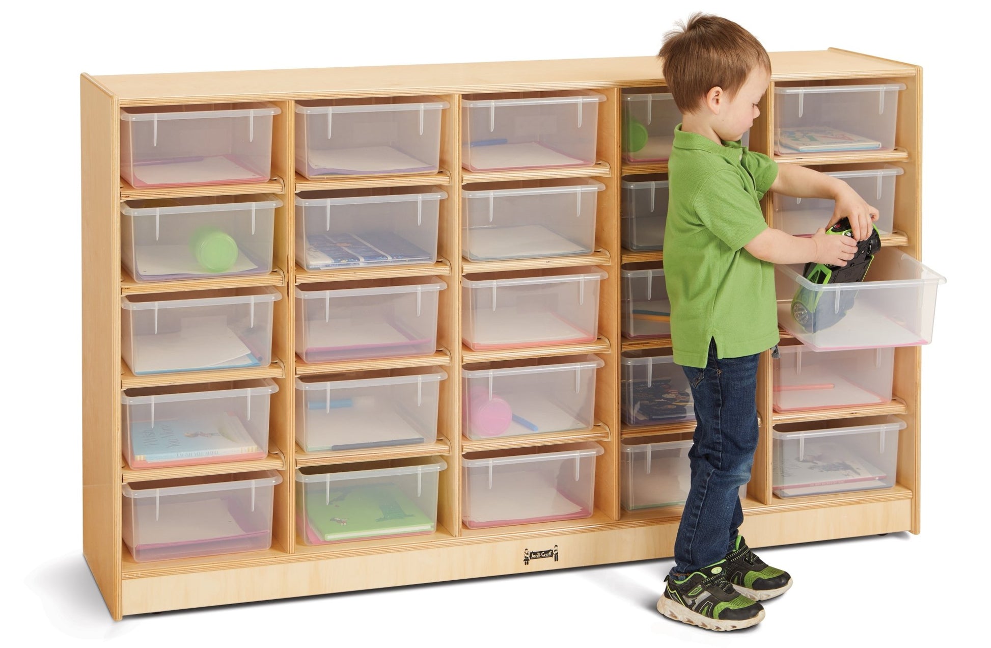 Jonti-Craft 25-tub Single Storage Unit With Clear Tray (Jonti-Craft JON-40260JC) - SchoolOutlet